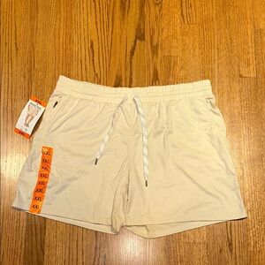 Pacific Trail Cream Athletic Shorts with Drawstring Waist